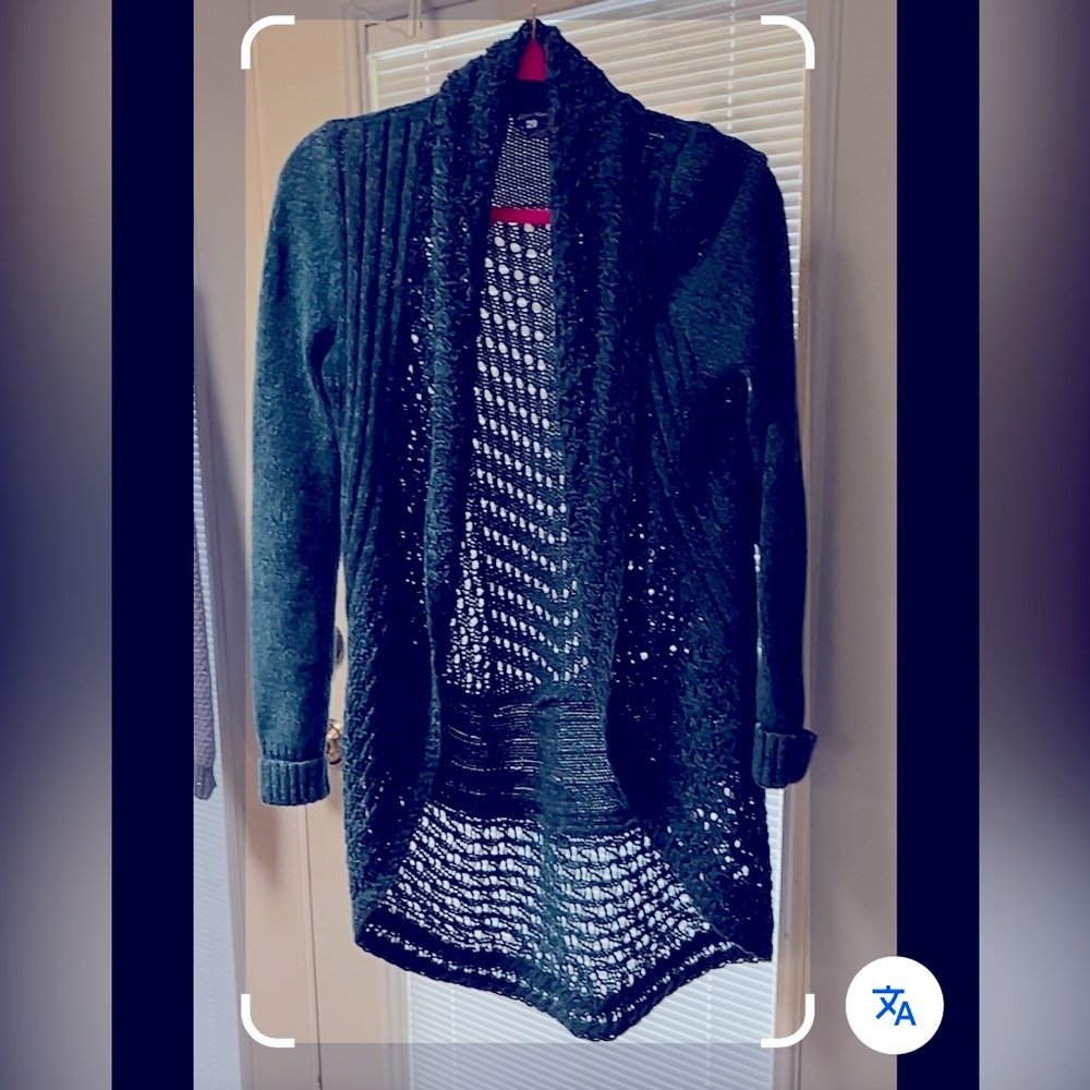 Dark Blue Open Front Cardigan.  #29